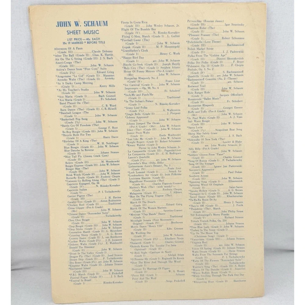 Norwegian Concerto Piano Sheet Music Edward Grieg 1945 John Schaum Vintage